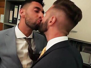 Dani Robles dominates and gets a facial in office gay porn video